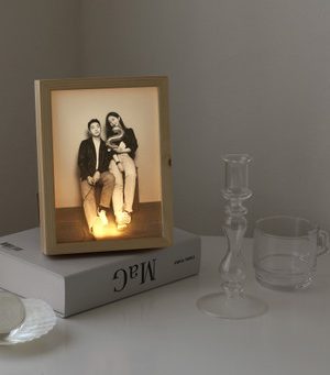 Replaceable photo frame mood light couple wedding housewarming gift