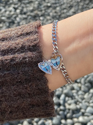 [Made-to-order] Heart Locket Photo Bracelet