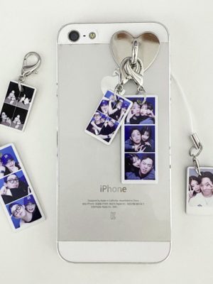 ♥ Brand New ♥ Photo Metal Mini Four Cut Keyring Talk Custom Attachment