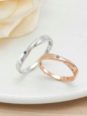 Free engraving/natural diamond couple rings