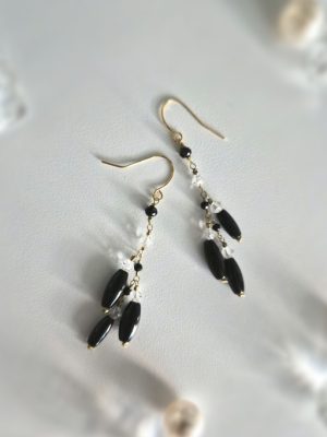 ♡ Noir chandelier~ earrings