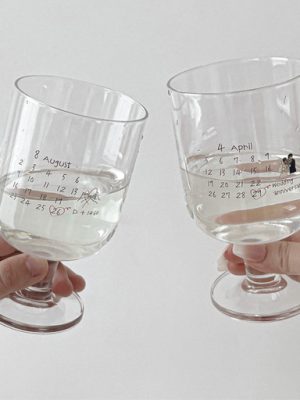 Anniversary calendar cup goblet mug 280ml 1P wedding gift