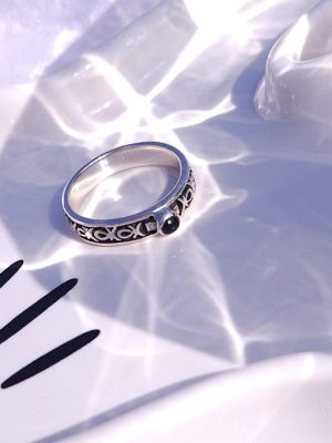 [2026 S/S] Caltic Knot ST Onyx Ring