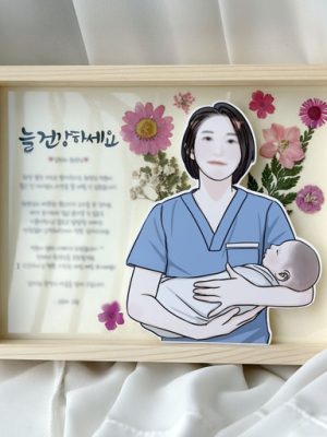 💗 Illustration drawing thank you card custom frame 💗