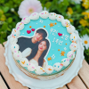 Photo & Lettering Cake (Mint)
