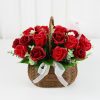 Soap flower basket (Red)